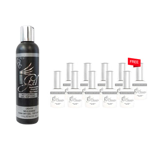 [Bonus Combo] iGel Soak Off Gel No Cleanse Top Coat 8oz Refill - with 10 Free Size 0.5oz