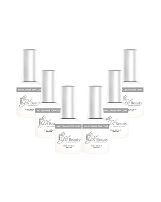 Set of nail polish bottles with 'IGel Beauty' label on a white background