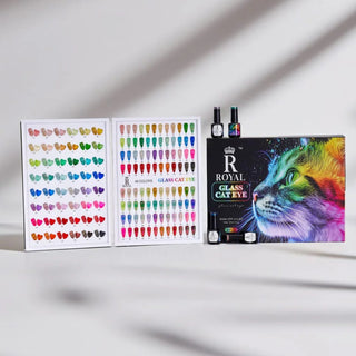 Royal Glass Cat Eye Collection 48 Colors w/ 1 Color Book