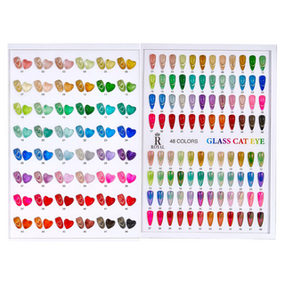 Royal Glass Cat Eye Collection 48 Colors w/ 1 Color Book