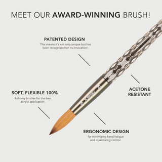 Kiara Sky - 100% Konlinsky Black Acrylic Brush Collection - C8 Nail SupplyKiara Sky