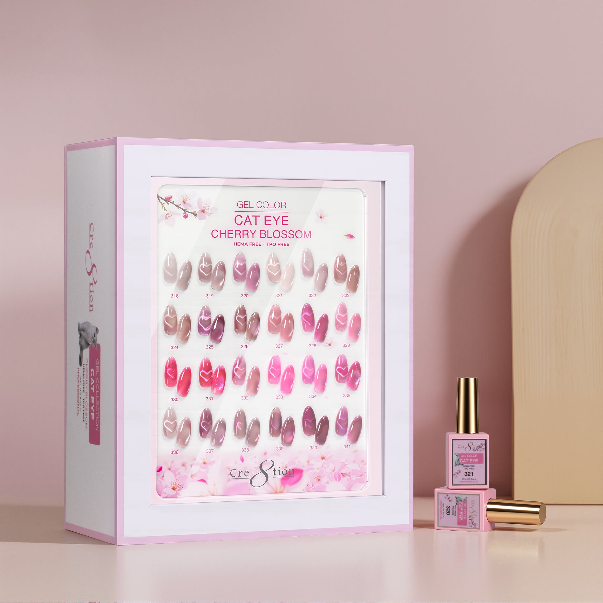 Cre8tion Cat Eye Cherry Blossom Kit - 24 Colors – C8 Nail Supply