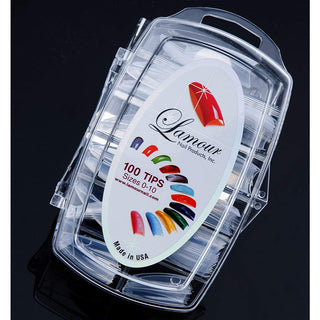 Lamour Coffin Nail Tips - Clear Color - Box 100 Tips - C8 Nail SupplyLamour