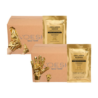[Bonus Combo] Voesh Collagen Gloves & Socks - Imperial Gold - Combo 2 cases — Voesh Nail Product | C8 Nail Supply