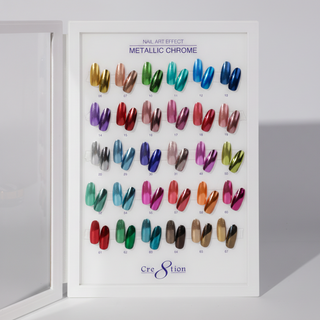 Cre8tion Acrylic Booklet - Nail Art Metallic Chrome 30 Colors