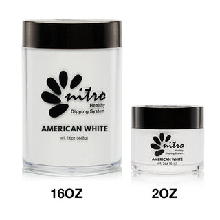 Nitro Pink & White Collection Powder - American White - C8 Nail SupplyNitro