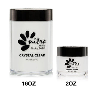 Nitro Pink & White Collection Powder - Crystal Clear - C8 Nail SupplyNitro