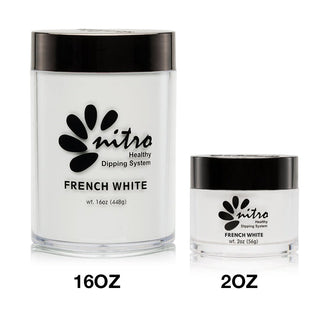 Nitro Pink & White Collection Powder - French White - C8 Nail SupplyNitro