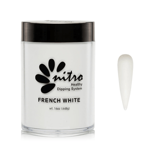 Nitro Pink & White Collection Powder - French White - C8 Nail SupplyNitro