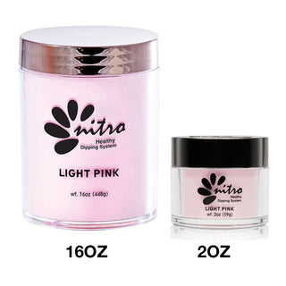 Nitro Pink & White Collection Powder - Light Pink - C8 Nail SupplyNitro