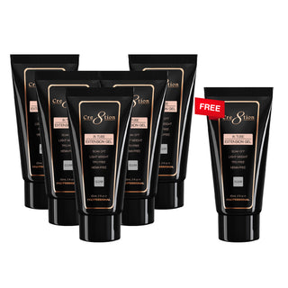 [6 Pack Bonus] Cre8tion Poly Gel-Extension Gel In Tube 2oz - Clear (Compare - Buy 5 Get 1 Free) — Cre8tion Gel Polish Whol...