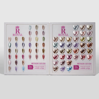 Royal Metallic Cat Eye Collection - 36 Colors w/ 1 Color Book