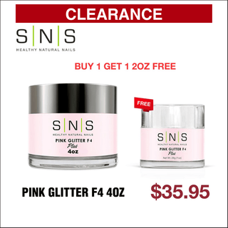 SNS Pink Glitter F4 4oz - buy 1 get 1 size 2oz Free - C8 Nail SupplySNS