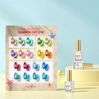 Cre8tion Cat Eye Gel Summer Collection Kit - 18 Colors