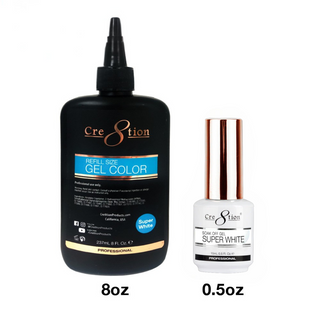 Cre8tion Soak Off Gel - Super White