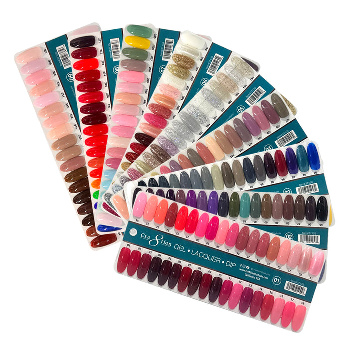 Cre8tion Matching Pair Gel Color Chart (324 colors) - Pick 1 (1-9)