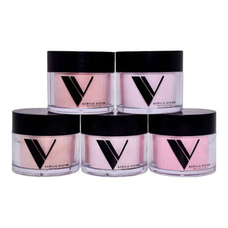 V Beauty Pure - Acrylic System 1.5oz - Smoke & Mirrors Collection - Full set 5 Colors - C8 Nail SupplyV Beauty Pure
