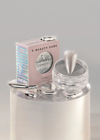 V Beauty Pure - Chrome Powder - Steel - C8 Nail SupplyV Beauty PureCP-605