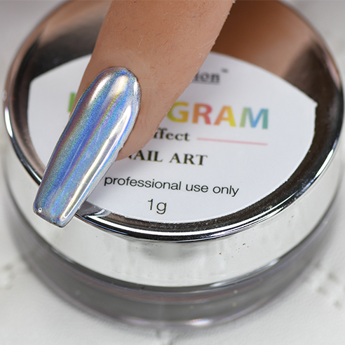 Cre8tion Chrome Nail Art Effect 1g - 02 Silver Hologram B
