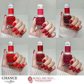 Chance Matching Duo 0.5oz - 36 Colors #109 - #144 - Roses Are Red... Collection w/ 2 set Color Chart