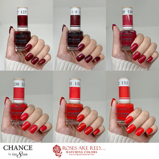 Chance Matching Duo 0.5oz - 36 Colors #109 - #144 - Roses Are Red... Collection w/ 2 set Color Chart
