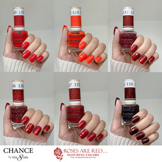Chance Matching Duo 0.5oz - 36 Colors #109 - #144 - Roses Are Red... Collection w/ 2 set Color Chart