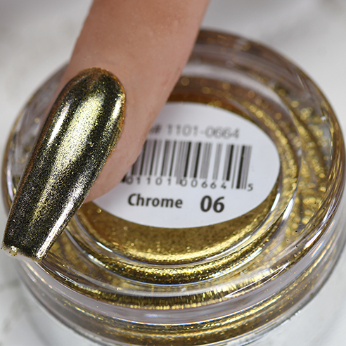 Chrome #6 Cre8tion Gold Chrome Nail Art Efecto 1g