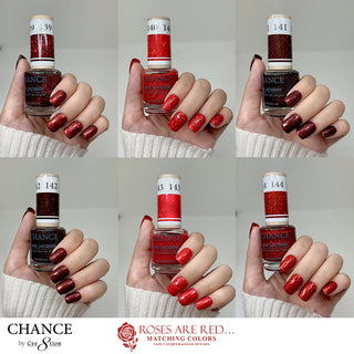 Chance Matching Duo 0.5oz - 36 Colors #109 - #144 - Roses Are Red... Collection w/ 2 set Color Chart