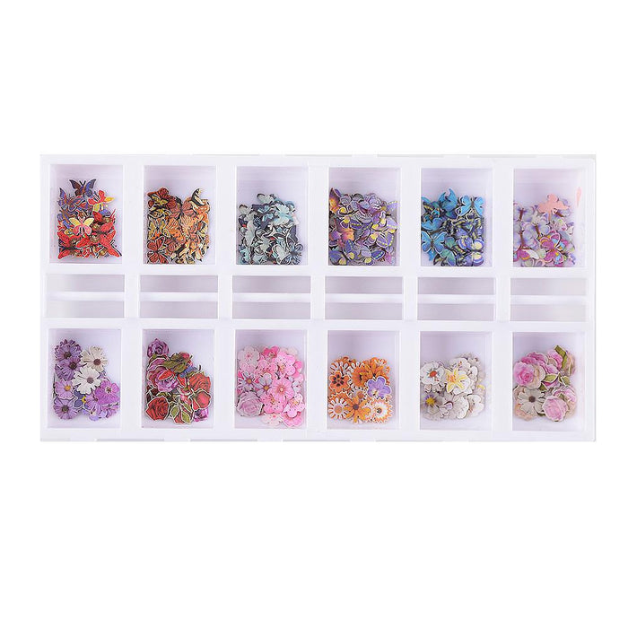 Cre8tion Colorful Design Nail Art Sequins Box 01 12 styles