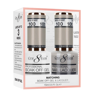 Cre8tion Soak Off Gel Matching Pair 0.5oz 100 SAND & DESERT