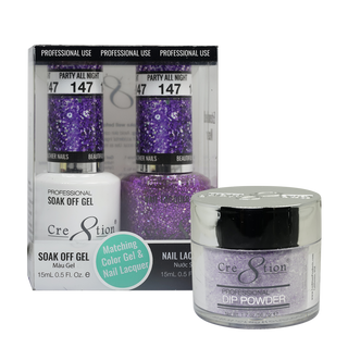 Cre8tion Matching Sets - 147 Party All Night (Glitter)