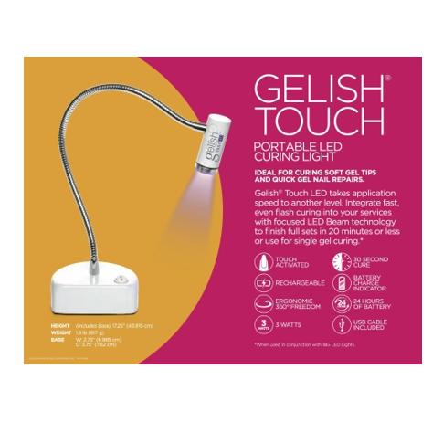 Gelish Soft Gel Touch LED Light with USB Cord, Gelish, Gelish Soft Gel Touch LED Light, LED Light, Cordless LED Light, Cordless, Infographic