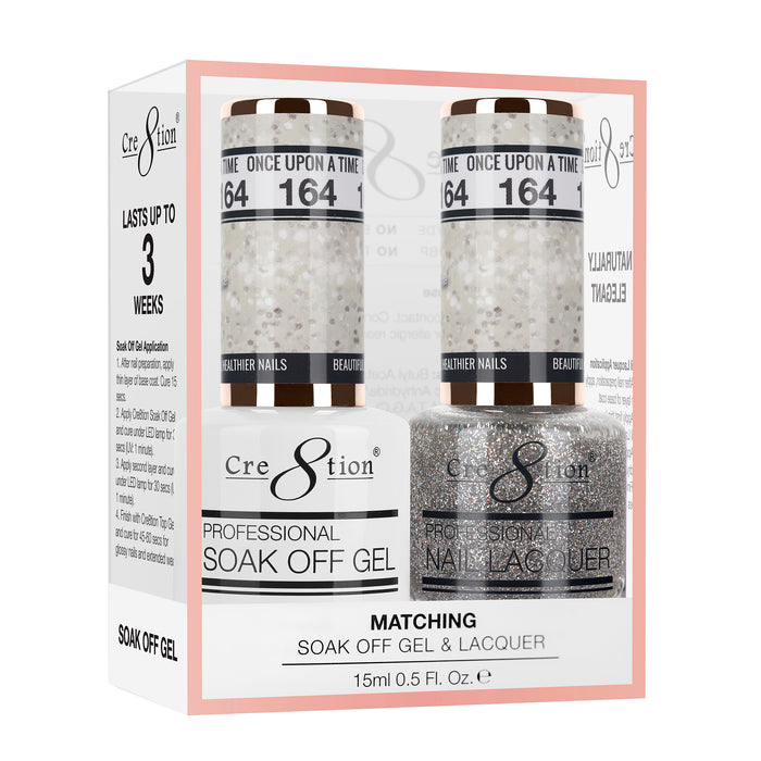 Cre8tion Soak Off Gel Matching Pair 0.5oz 164 ONCE UPON A TIME