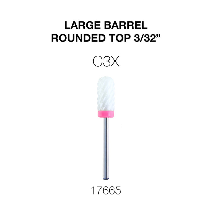 Cre8tion Ceramic Large Barrel - Rounded Top 3/32"