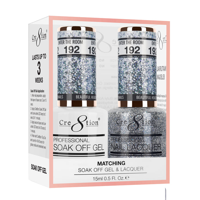 Cre8tion Soak Off Gel Matching Pair 0.5oz 192 ENTER THE ROOM