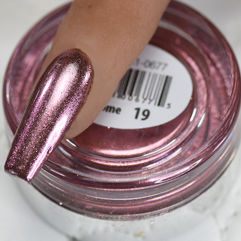 Chrome #19 Cre8tion Efecto de arte de uñas de cromo rosa claro 1g