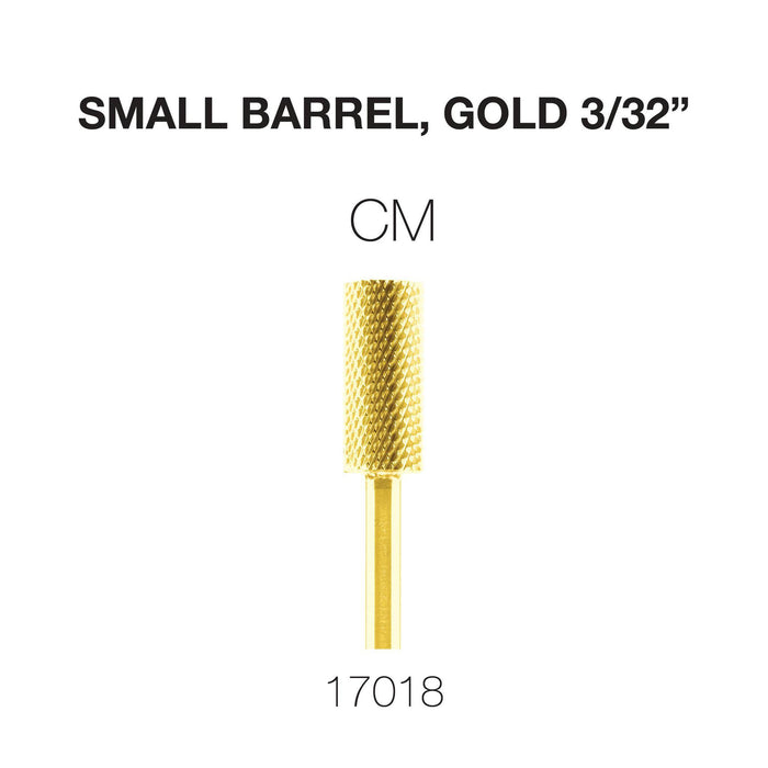 Barril pequeño de carburo Cre8tion, dorado, 3/32"