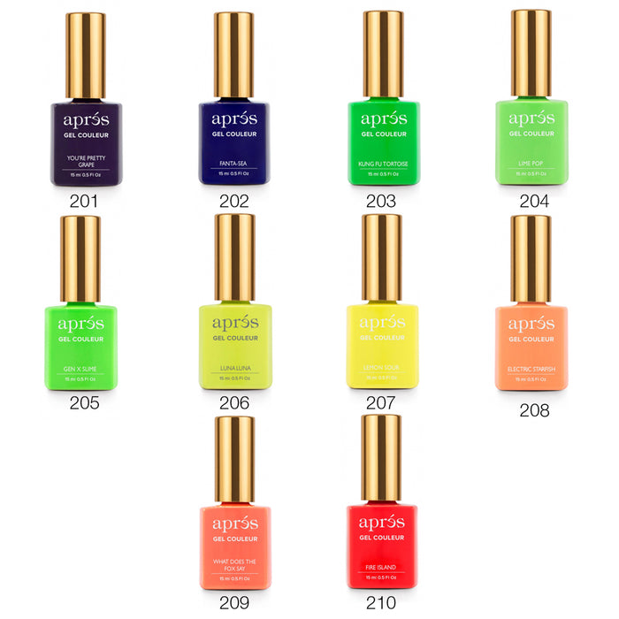 Apres - Paquete Gel Couleur - 10 colores #201 -#210