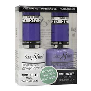 Cre8tion Soak Off Gel Matching Pair 0.5oz 217 RUN THE STREETS