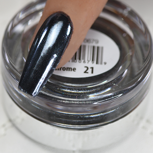 Cre8tion Chrome Nail Art Effect 1g - 21 Silver Black