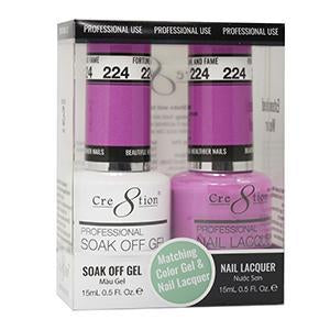 Cre8tion Soak Off Gel Matching Pair 0.5oz 224 FORTUNE AND FAME