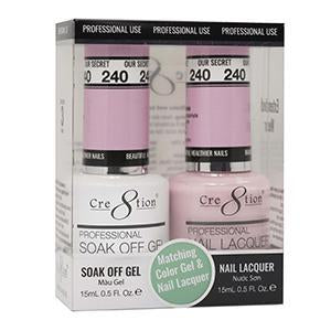 Cre8tion Soak Off Gel Matching Pair 0.5oz 240 OUR SECRET