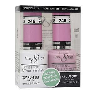 Cre8tion Soak Off Gel Matching Pair 0.5oz 246 BRAIDS AND BOWS