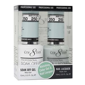 Cre8tion Soak Off Gel Matching Pair 0.5oz 250 MADE OF GLASS