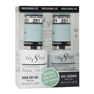 Cre8tion Soak Off Gel Matching Pair 0.5oz 251 MIRACLE WORKER