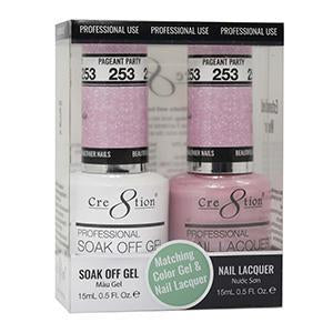 Cre8tion Soak Off Gel Matching Pair 0.5oz 253 PAGEANT PARTY