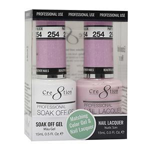 Cre8tion Soak Off Gel Matching Pair 0.5oz 254 PARTY ON MY BLOCK