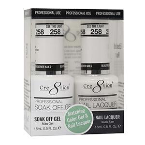 Cre8tion Soak Off Gel Matching Pair 0.5oz 258 SEE THE LIGHT