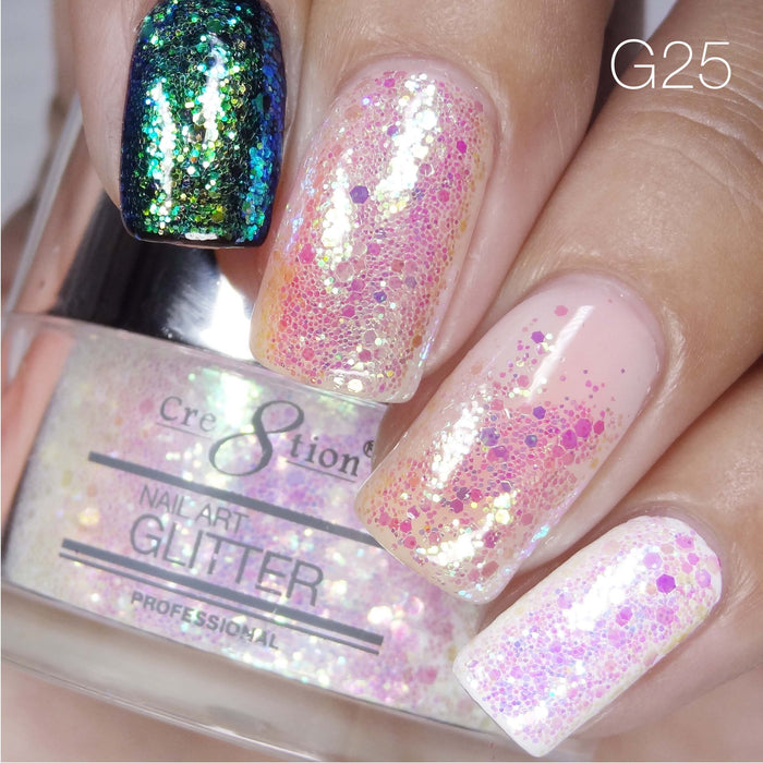 Cre8tion Nail Art Glitter 1oz 30g 25
