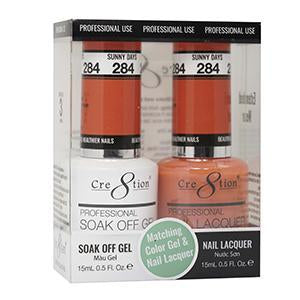 Cre8tion Soak Off Gel Matching Pair 0.5oz 284 SUNNY DAYS